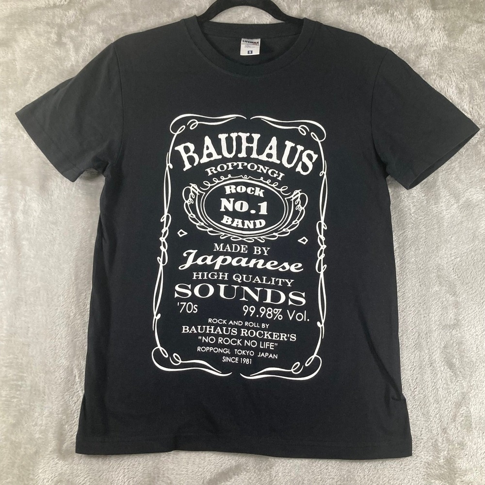 Lifemax Bauhaus Roppongi Tokyo Rock No 1 Band No Rock No Life T-Shirt Black S